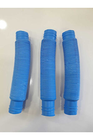 Çocuk Gelişim Oyuncaklar Pop Tubes 7Adet Mavi Renkli Uzayan Borular Kız Erkek Çocuk Oyuncak