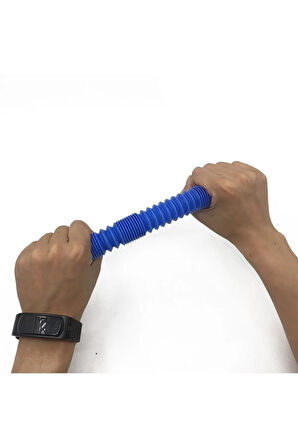Çocuk Gelişim Oyuncaklar Pop Tubes 7Adet Mavi Renkli Uzayan Borular Kız Erkek Çocuk Oyuncak