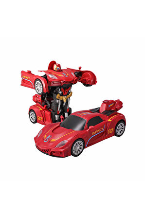 Erkek Çocuk Oyuncak Transforming Robot Racer Kumandalı Sesli ve Işıklı Robot Kız Çocuk Eğitici Oyunc