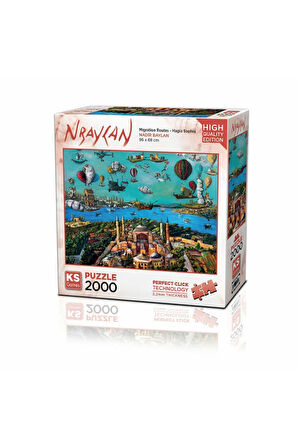 Erkek Çocuk Oyuncak 22523 Migration Routes Hagia Sophia 2000 Parça Puzzle -KS Puzzle Kız Çocuk Eğiti