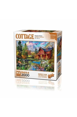 Erkek Çocuk Oyuncak 22513 Mountain Retreat 2000 Parça Puzzle -KS Kız Çocuk Eğitici Oyuncaklar