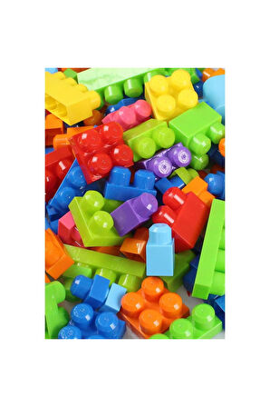 Erkek Çocuk Oyuncak Play Blox Yapı Oyuncakları 56 Parça Kovalı Parlak Renkler Mega Blok Seti 3042 Kı