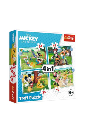 Erkek Çocuk Oyuncak PUZZLE-34604 4IN1 Puzzle Kız Çocuk Eğitici Oyuncaklar