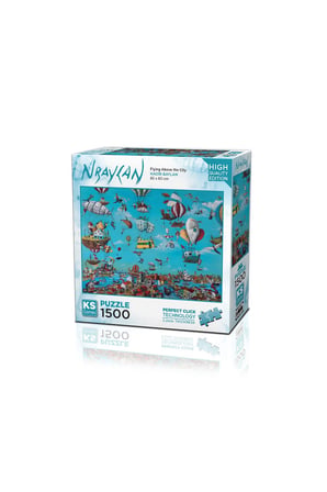 Erkek Çocuk Oyuncak KS Puzzle 1500 Parça Nbaylan Flying Above the City Kız Çocuk Eğitici Oyuncaklar