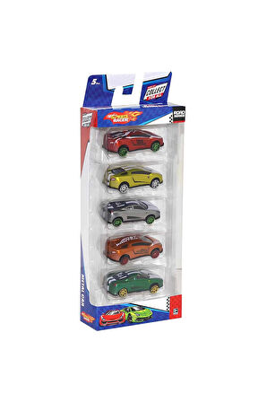 Erkek Çocuk Oyuncak Speed Racer Road Series Metal Model Araba Seti 5'li Kız Çocuk Eğitici Oyuncaklar