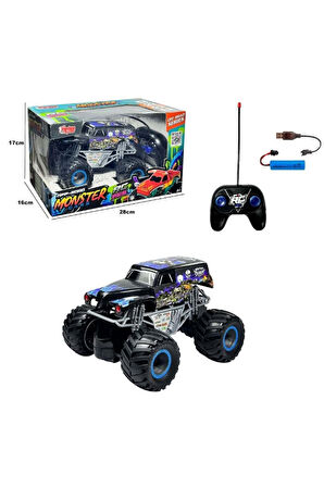 Erkek Çocuk Oyuncak JY-1003 Uzaktan Kumandalı Full Fonksiyon Şarjlı Monster Jeep Kız Çocuk Eğitici O