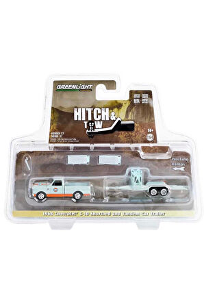 Erkek Çocuk Oyuncak Greenlight 1/64 1968 Chevrolet C-10 Shortbed and Tandem Car Kız Çocuk Eğitici Oy