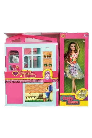 Erkek Çocuk Oyuncak Oydaş Cindy House Bebekli Oyun Evi 02617 Kız Çocuk Eğitici Oyuncaklar
