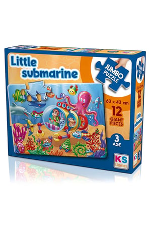 Erkek Çocuk Oyuncak Little Submarine 12 Parça Jumbo Boy Puzzle Kız Çocuk Eğitici Oyuncaklar