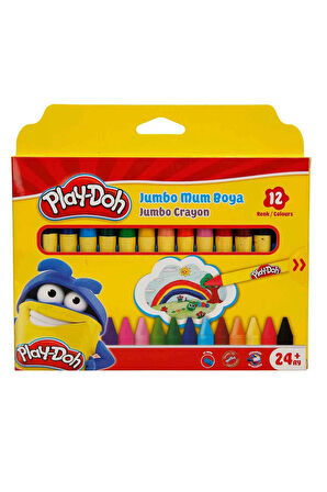Erkek Çocuk Oyuncak Play-Doh Silinebilir Jumbo Crayon Mum Boya 12 Renk Kız Çocuk Eğitici Oyuncaklar