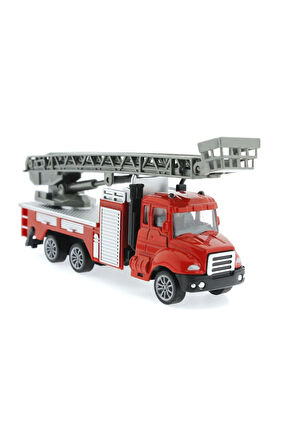 Erkek Çocuk Oyuncak Çek Bırak Metal Mini Merdivenli İtfaiye Kamyonu Kız Çocuk Eğitici Oyuncaklar