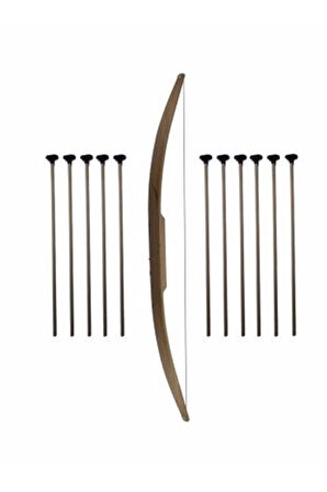 Çocuk Gelişim Oyuncaklar Ahşap Ok Yay 1Adet Yay Ve 11Adet Ok Doğal Gürgen (kayın) Ağacından Üretilmi