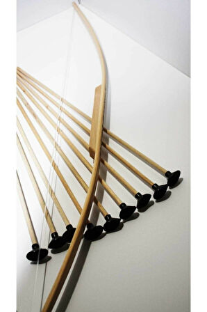 Çocuk Gelişim Oyuncaklar Ahşap Ok Yay 1Adet Yay Ve 11Adet Ok Doğal Gürgen (kayın) Ağacından Üretilmi