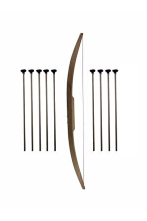 Çocuk Gelişim Oyuncaklar Ahşap Ok Yay 1Adet Yay Ve 11Adet Ok Doğal Gürgen (kayın) Ağacından Üretilmi