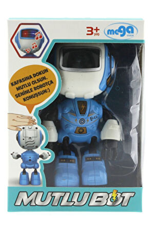Erkek Çocuk Oyuncak Dekoratif Sesli Işıklı Mini Sevimli Mavi Robot Kız Çocuk Eğitici Oyuncaklar