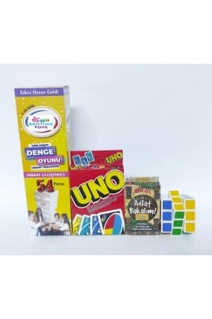 Çocuk Gelişim Oyuncaklar 54 Parça Denge Oyunu-108 Kartlı -55 Kartlı Anlat Bakalım Kartları-zeka Küpü