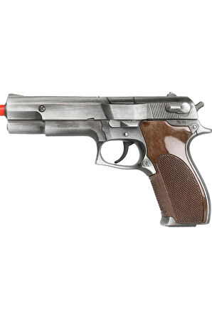 Erkek Çocuk Oyuncak Gonher 8'li Gri Metal Polis Koleksiyon Mantar Tabancası Kız Çocuk Eğitici Oyunca