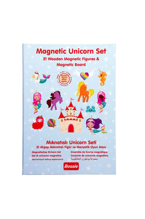 Erkek Çocuk Oyuncak Rossie Ahşap Mıknatıslı Unicorn Seti ve Oyun Alanı Kız Çocuk Eğitici Oyuncaklar