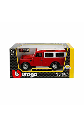 Erkek Çocuk Oyuncak 22063 Land Rover Series II Model Araba 1:24 Kırmızı -Sunman Kız Çocuk Eğitici Oy