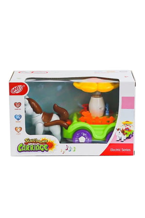 Erkek Çocuk Oyuncak HD9009A Sesli ve Işıklı Ay Çiçeği Atlı Fayton Kız Çocuk Eğitici Oyuncaklar