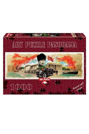 Erkek Çocuk Oyuncak 4476 Art Puzzle Atatürk Kolajı 1000 Parça Panorama Puzzle Kız Çocuk Eğitici Oyun
