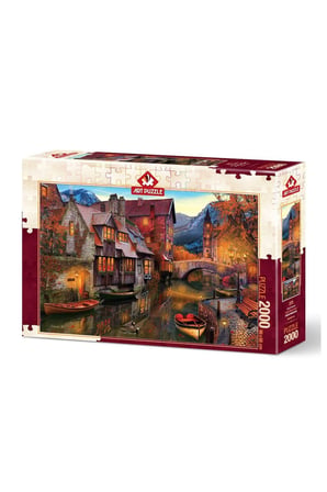 Erkek Çocuk Oyuncak 5476 Art Puzzle Kanal Boyu Evleri 2000 Parça Puzzle Kız Çocuk Eğitici Oyuncaklar