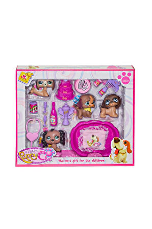 Erkek Çocuk Oyuncak KZL-CL2105ABC Minik Köpekler ve Aksesurları Kız Çocuk Eğitici Oyuncaklar