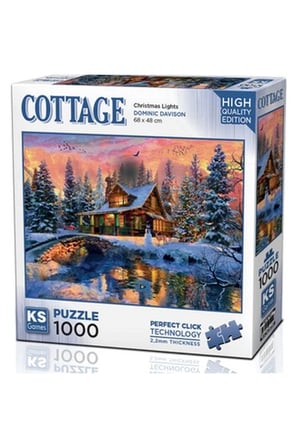 Erkek Çocuk Oyuncak KS Games Christmas Lights Puzzle 1000 Parça 20720 Kız Çocuk Eğitici Oyuncaklar