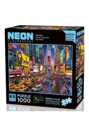 Erkek Çocuk Oyuncak KS Games Neon Metropol Puzzle 1000 Parça 20766 Kız Çocuk Eğitici Oyuncaklar