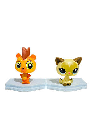 Çocuk Gelişim Oyuncaklar Littlest Pets Shop Miniş Oyuncak Standlı 2 Li Minişler Kız Erkek Çocuk Oyun