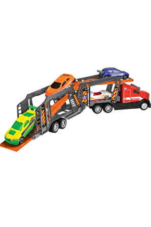 Erkek Çocuk Oyuncak Express Wheels Die Cast Metal Sürtmeli Araç Taşıyıcı Tır Kız Çocuk Eğitici Oyunc