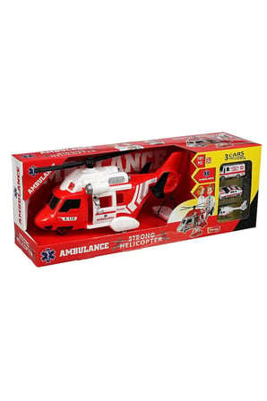 Erkek Çocuk Oyuncak ERN-2004 HEROES TOYS HELİKOPTER AMBULANS SETİ ARABALI Kız Çocuk Eğitici Oyuncakl