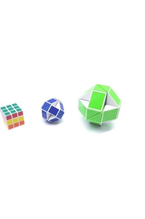 Çocuk Gelişim Oyuncaklar Şekilden Şekile Giren Sihirli Yılan Zeka Küpü Snake Magic Cube 3 Lü Set Kız