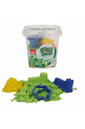 Erkek Çocuk Oyuncak 0454 Crafy Oyun Kumu Seti Yeşil 350 g Kız Çocuk Eğitici Oyuncaklar