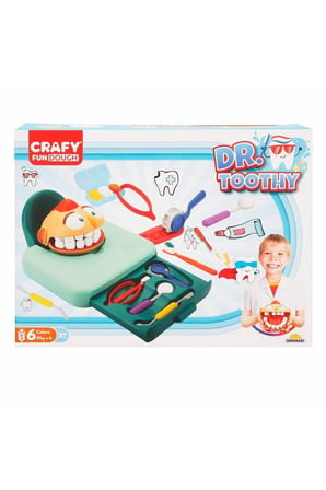 Erkek Çocuk Oyuncak 3455 Crafy Dr. Toothy Oyun Hamuru Seti 15 Parça Kız Çocuk Eğitici Oyuncaklar