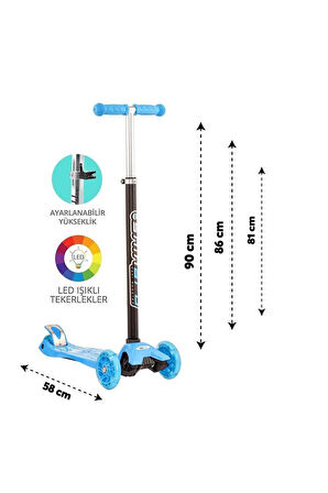 Erkek Çocuk Oyuncak Mavi Twist Işıklı Scooter Kırmızı Kız Çocuk Eğitici Oyuncaklar