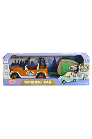 Erkek Çocuk Oyuncak SS113A-SS113C Çekme Karavan Sesli Safari Araba Kız Çocuk Eğitici Oyuncaklar