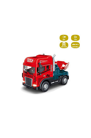 Erkek Çocuk Oyuncak KLX800-247 Sürtmeli Işıklı Müzikli 1:24 Çekici (Tır Kafası) Kız Çocuk Eğitici Oy