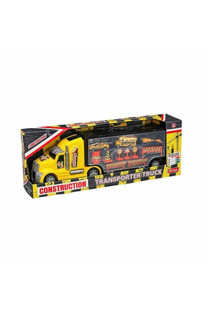 Erkek Çocuk Oyuncak ERN-874 Heroes Toys Çantalı İnşaat Taşıyıcı Tır Seti Kız Çocuk Eğitici Oyuncakla