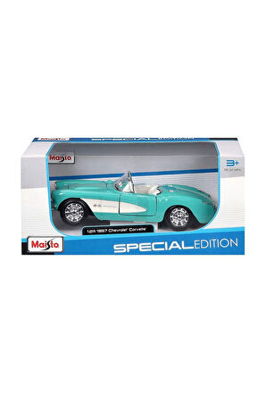 Erkek Çocuk Oyuncak MAY 31275 1957 Chevrolet Corvette 1:24 Kız Çocuk Eğitici Oyuncaklar