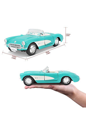 Erkek Çocuk Oyuncak MAY 31275 1957 Chevrolet Corvette 1:24 Kız Çocuk Eğitici Oyuncaklar