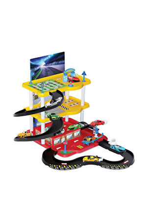 Erkek Çocuk Oyuncak 03068 3 KATLI GARAJ OYUN SETİ Kız Çocuk Eğitici Oyuncaklar