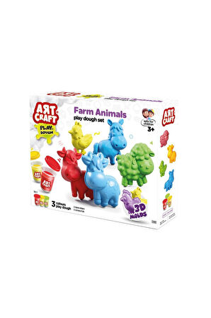 Erkek Çocuk Oyuncak 03993 Art Craft Çiftlik Hayvanları Hamur Set 168 Gr -Fentoys Kız Çocuk Eğitici O