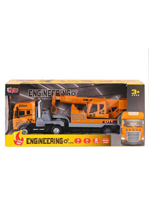 Erkek Çocuk Oyuncak KLX800-241-42-43-44 Işıklı Müzikli İnşaat Tırı 1:24 -Vardem Oyuncak Kız Çocuk Eğ