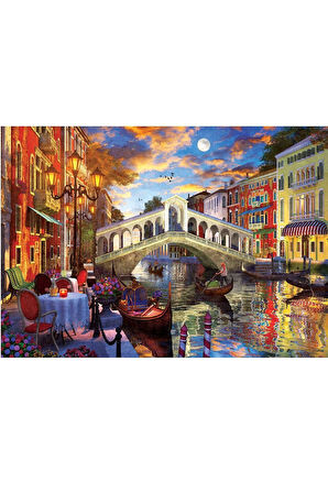 Erkek Çocuk Oyuncak 5372 Art Puzzle Rialto Köprüsü, Venedik 1500 parça Puzzle / +15 yaş Kız Çocuk Eğ