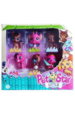 Çocuk Gelişim Oyuncaklar Littlest Pet Shop Neşeli Minişler 6'lı Miniş Ailesi Oyuncak Pet Star Little