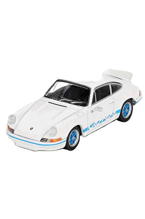 Erkek Çocuk Oyuncak Mini GT 1/64 Porsche 911 RS 2.7 Grand Prix White with Blue Livery Kız Çocuk Eğ