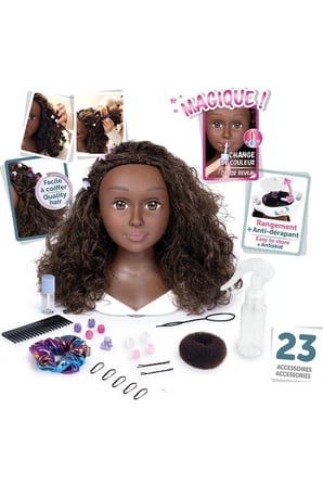 Erkek Çocuk Oyuncak 7600320318 Afro Stil Bebek Başı Güzellik Seti Kız Çocuk Eğitici Oyuncaklar