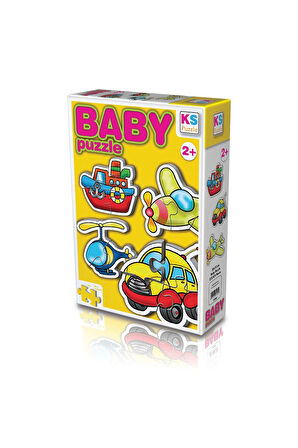 Erkek Çocuk Oyuncak 12003 KS Baby Puzzle - Ulaşım Araçları / 15 Parça Puzzle / +2 yaş Kız Çocuk Eğit