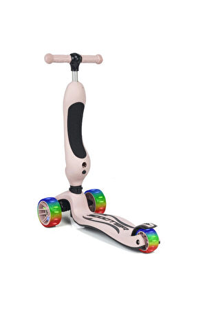 Erkek Çocuk Oyuncak Smart Oturaklı 3 Tekerlekli Işıklı Scooter Bebe Somon Kız Çocuk Eğitici Oyuncakl